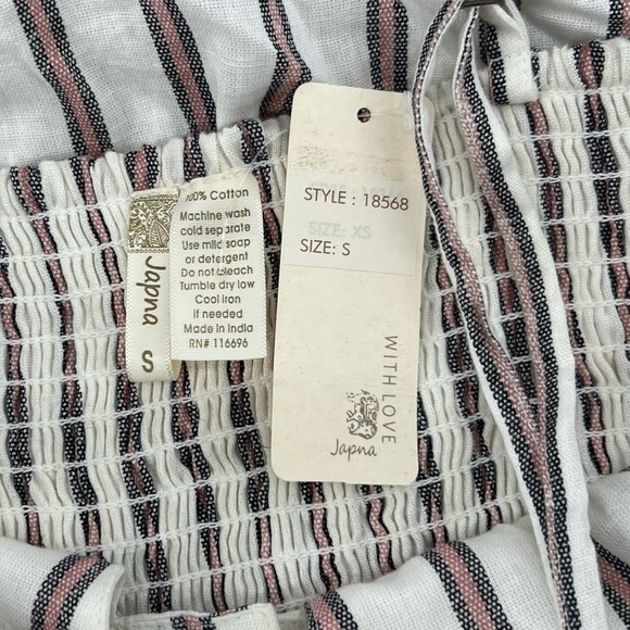 Japna Mauve Striped Button Up Adjustable Strap Maxi Dress Size Small Women’s - Picture 2 of 4